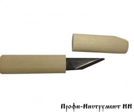 Нож-косяк японский, 160мм*19мм*2.2мм, двухслойная сталь, левая заточка, дер.рукоять, дер.ножны