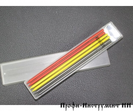 Грифели графитовые для карандаша ø2,0 мм цветные 6 шт. в наборе (красн. х2, жёлт. х2, черн. х2) Woodwork RIF-20C