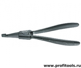 Щипцы для внешних подковообразных пружинных стопорных колец на валах, прямые губки, min зазор на кольце 3.6 мм, 170 мм, Cr-V