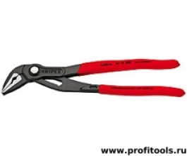 KNIPEX COBRA ES клещи переставные, особо тонкие, 32 мм (1 1/4), под ключ 34 мм, 250 мм, серые, 1К ручки