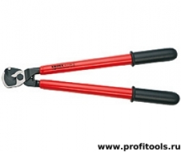 Кабелерез VDE, рез: кабель d 27 мм (150 кв. мм, AWG 5/0), 500 мм, диэлектрический, алюминиевый корпус, чёрный, 1К ручки